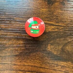 *Handmade Magnet* The Woobles Bernard the Elf Holiday Collectible Glass Magnet